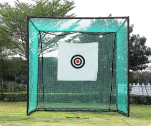 Outdoor Golf Hitting Practice Net Steel Frame Golf Cage Net Golf Hitting Swing Chipping Training Aids Golf Training Equipment