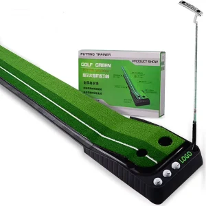 Outdoor Indoor Mini Golf Trainer Grass Mat Practice Putting Green Golf Training Mat