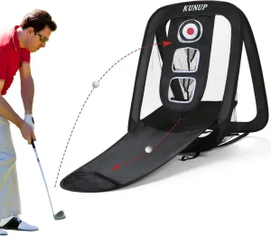 Outdoor Indoor Pop Up Golf Practice Net for Hitting Target Swing and Chipper Aids for Backyard Training