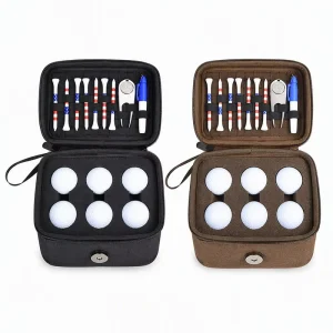 Outdoor Sport Custom Logo Lightweight Portable Waterproof Canvas Golf Accessories Kit Case with Magnetic Closure