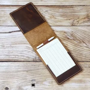Outdoor Sporting Accessories Golf Record Card Cover Genuine Leather Custom Golf Scorecard Holder
