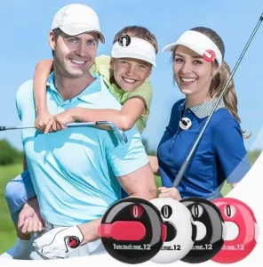 Outdoor Sports Golf Attachment Accessories 30 mm Mini Golf Stroke Score Counter with Hat Clip and Glove Clip