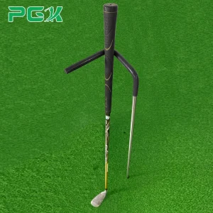 PGK-F98 Portable Stainless Steel Golf Club Stand V Shape Metal Floor Holder for Iron Clubs Golf Rack