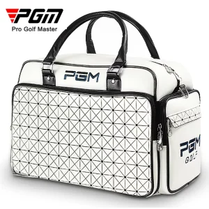 PGM Golf Apparel Bag Stylish Clothing Bag Waterproof PU Cart Bag Large Capacity Separate Shoe Compartment 48x30x26cm Factory