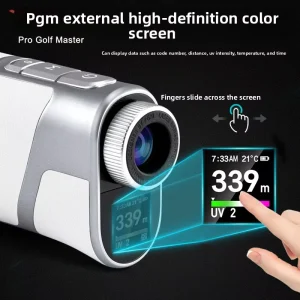 PGM Golf Rangefinder Color Display Leather Mini Size UV Detection Slope Compensation Flag Lock Vibration High Precision