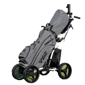 PGM QC005 Manual Push Cart 4 Wheels Foldable Aluminium Golf Trolley