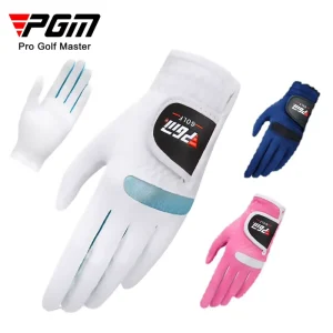 PGM ST009 Custom Women’s Microfiber Golf Gloves Pink Ladies Personalized Golf Gloves