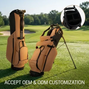 PRIMUS GOLF Manufacturer Luxury Synthetic Leather Golf Bag Vessel High Quality Golf Carry Bag with Stand