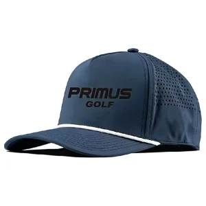 PRIMUS Golf 5 Panel Curved Rope Golf Cap Customizable Breathable Polyester Adjustable Design Golf Caps For Men