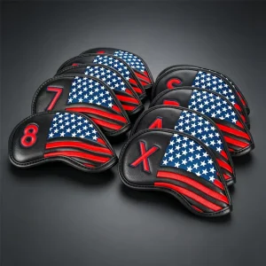 PU Leather Blade Golf Iron Head Cover with Custom Logo