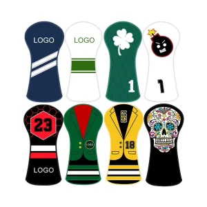 PU Leather Embroidered Fairway Wood Headcover