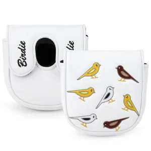 PU Leather Embroidered Golf Mallet Putter Headcover
