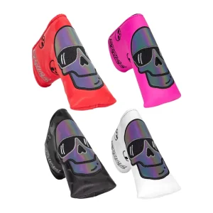 PU Leather Embroidered Magnetic Blade Putter Headcover for Women