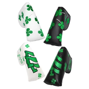 PU Leather Embroidered Mallet Putter Headcover