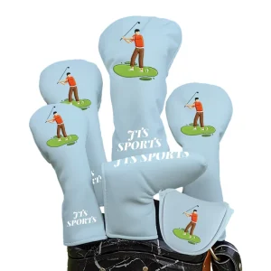 PU Leather Golf Accessories Custom Embroidery Golf Headcover Golf Head Covers with ODM OEM