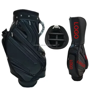 PU Leather Golf Bag 5-Way Divider Waterproof Golf Cart Bag Custom Logo Available in Stock