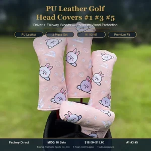 PU Leather Golf Club Head Covers #1 #3 #5 Wood Driver Fairway Woods Cover