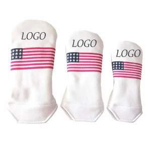 PU Leather Golf Driver Headcover Custom Design and Logo Embroidery American Flag Golf Club Head Covers