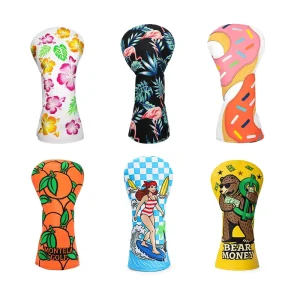 PU Leather Golf Driver Headcover with Embroidery and Logo