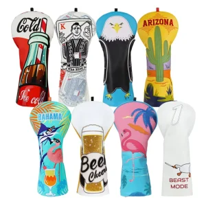 PU Leather Golf Headcover Advanced Comfort Golf Accessories Personalized Golf Head Covers