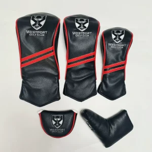 PU Leather Golf Headcover Embroidery Driver Golf Club Head Cover