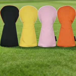 PU Leather Golf Headcover Set, Waterproof, Lightweight, Portable, Customizable Colors and Logo
