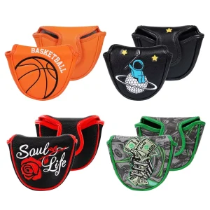 PU Leather Golf Putter Head Cover with Plush Liner