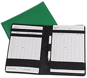 PU Leather Golf Score Card Holder Book Cover