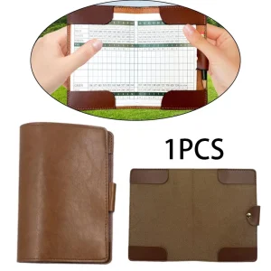 PU Leather Golf Scorebook Cover Yardage Book Cover Golf Scorecard Holder Golf Accessories