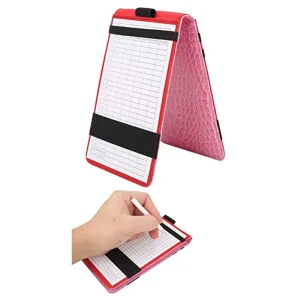 PU Leather Golf Scorecard Holder Crocodile Pattern Yardage Book Cover Case Protector Golf Score Card Golf Gift With Pencil