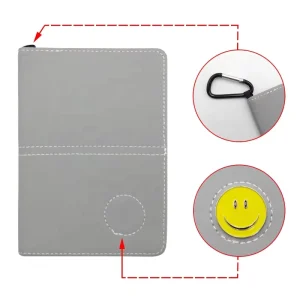 PU Leather Golf Scorecard Holder with Embossed Logo Golf Gift Accessory