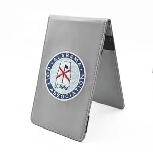 PU Leather Golf Scorecard Holder with Embroidery Logo