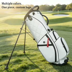 PU Leather Golf Stand Bag with Multiple Pockets Waterproof for Men