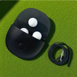 PU Leather Golf Waist Ball Bag Fashionable Textile Small Unisex Adjustable Belt Sports Accessories
