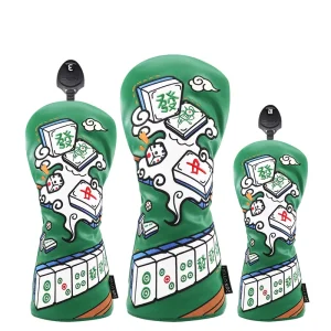 PU Leather Golf Wood Club Headcover Custom Embroidery Printing