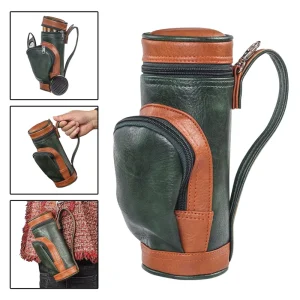 PU Leather Mini Golf Pouch Bag Golf Accessories Tees and Golf Ball Holder