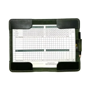 PU Leather Portable Golf Scorecard Holder and Book Cover