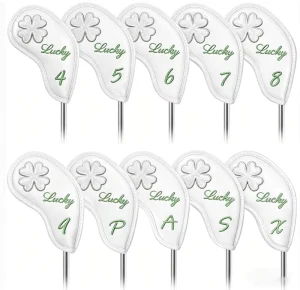 PU Leather Protective Golf Iron Head Cover logo Personalized Golf Head Covers Headcovers Protecting Golf Club