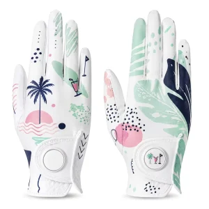 PU Leather Right Hand Golf Gloves Cabretta Custom Personalized Logo Antislip White High Quality Golf Glove