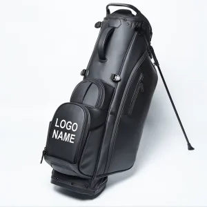 PU Leather Waterproof 14-Divider Golf Stand Bag