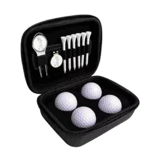 PU Leather Waterproof Golf Bag with Zipper Closure Polyester Tee Accessories for Sports Printed Logo for Golfers