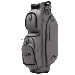 PU Leather Waterproof Golf Cart Bag with 14-Way Divider
