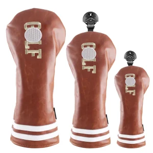 PU Leather Waterproof Golf Driver Headcover