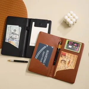 PU Magnetic Cash Register Clip Bill Receipt Holder Writing Board Restaurant Beverage Payment Menu Holder for Dining Room