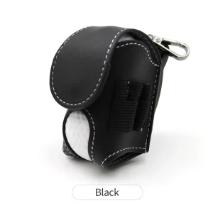 PU Material Golf Accessory Bag with Clip Golf Ball and Tee Organizer Golf Pouch