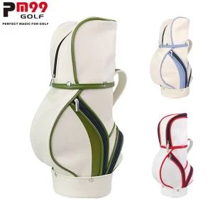 PU Mini Hand Golf Bag, Compact, Water-Resistant, Zipper Closure