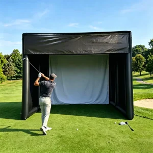 PVC Air Sealed Portable Outdoor Inflatable Golf Practice Simulator Cage Tent Inflatable Golf Enclosure for Indoor and Outdoor