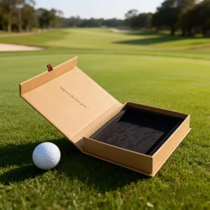 Paper Golf Ball Box with Magnetic Closure Eco-Friendly Premium Packaging and Gift Case