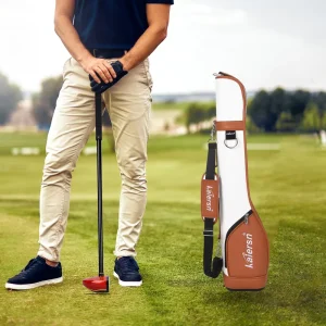 Park Golf Bag for Men and Women PU Lightweight Portable Golf Club Bag