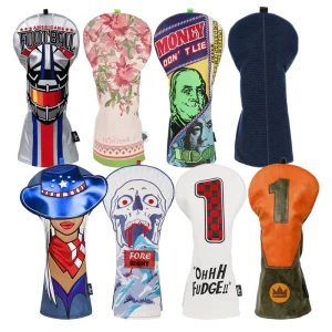 Patriotic Headcovers Driver Golf Club Head Covers Custom Pu Leather Luxury New Design Golf Accessories